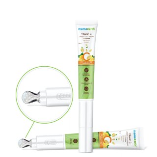 Vitamin C Under Eye Cream with Inbuilt Electric Massager at Rs.751 + Get Rs.150 Mamaearth Cashback